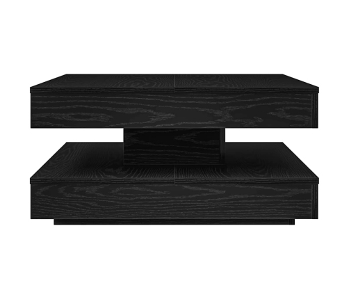 Mesa de centro giratoria 360 grados negro 70x70x34,5 cm