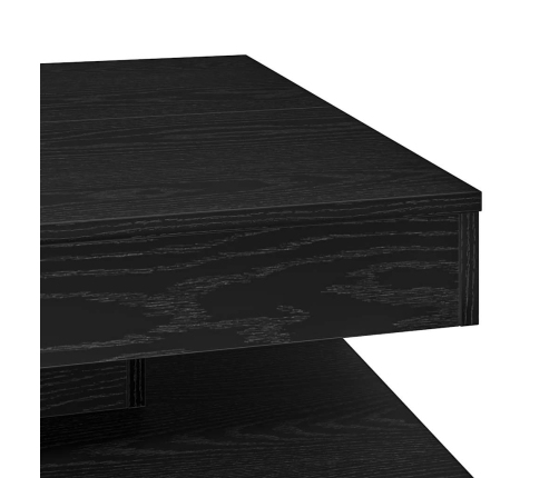 Mesa de centro giratoria 360 grados negro 70x70x34,5 cm