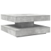 Mesa de centro giratoria 360 grados gris hormigón 70x70x34,5 cm