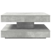 Mesa de centro giratoria 360 grados gris hormigón 70x70x34,5 cm