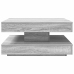 Mesa de centro giratoria 360 grados gris Sonoma 70x70x34,5 cm