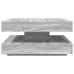 Mesa de centro giratoria 360 grados gris Sonoma 70x70x34,5 cm