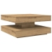 Mesa de centro giratoria 360 grados roble artisan 70x70x34,5 cm