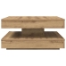 Mesa de centro giratoria 360 grados roble artisan 70x70x34,5 cm