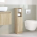 Mueble de baño con portarrollos roble Sonoma 20,5x22x90 cm