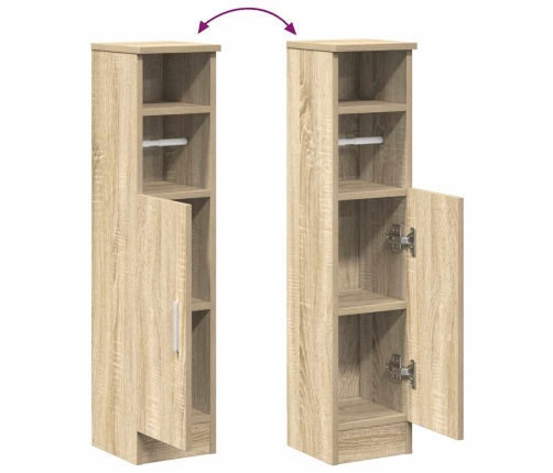 Mueble de baño con portarrollos roble Sonoma 20,5x22x90 cm