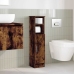 Mueble de baño con portarrollos roble ahumado 20,5x22x90 cm