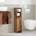 Mueble de baño con portarrollos madera envejecida 20,5x22x90 cm