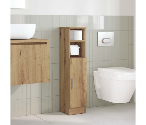 Mueble de baño con portarrollos roble artisan 20,5x22x90 cm