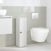 Mueble de baño con portarrollos blanco 20,5x22x72 cm