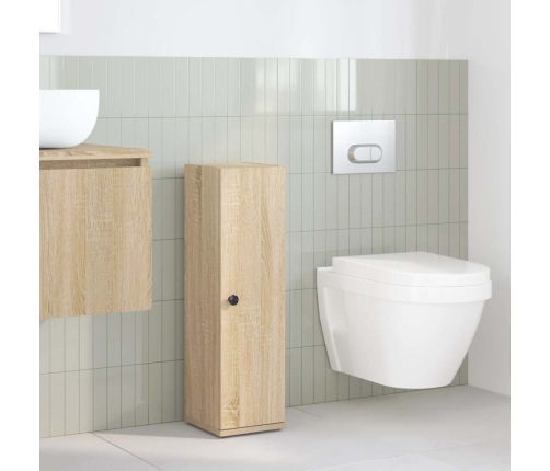 Mueble de baño con portarrollos roble Sonoma 20,5x22x72 cm