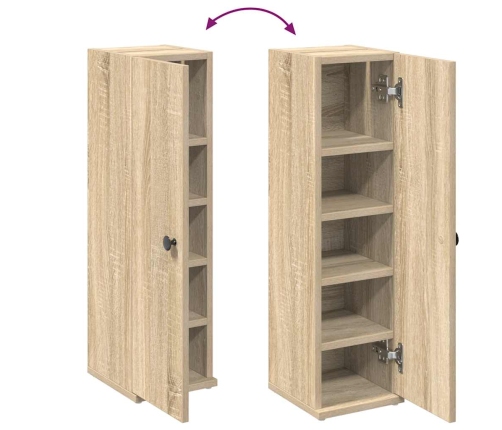 Mueble de baño con portarrollos roble Sonoma 20,5x22x72 cm