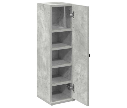 Mueble de baño con portarrollos gris hormigón 20,5x22x72 cm