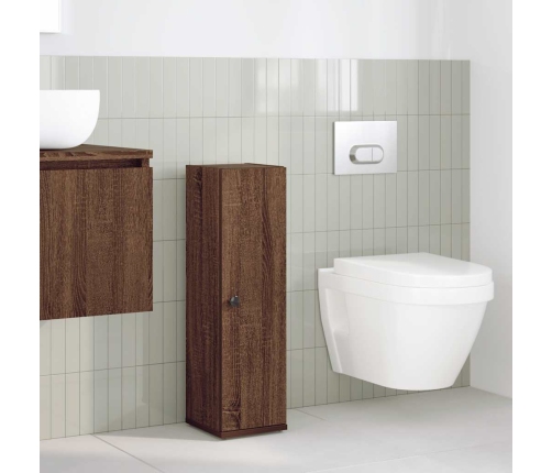 Mueble de baño con portarrollos roble marrón 20,5x22x72 cm