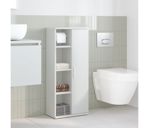 Mueble de baño con portarrollos blanco 39x22x90 cm