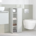 Mueble de baño con portarrollos blanco 39x22x90 cm