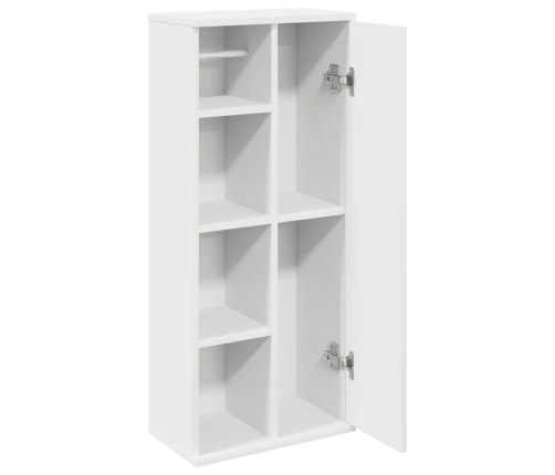 Mueble de baño con portarrollos blanco 39x22x90 cm