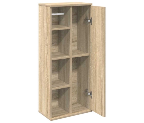 Mueble de baño con portarrollos roble Sonoma 39x22x90 cm