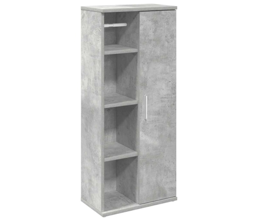 Mueble de baño con portarrollos gris hormigón 39x22x90 cm