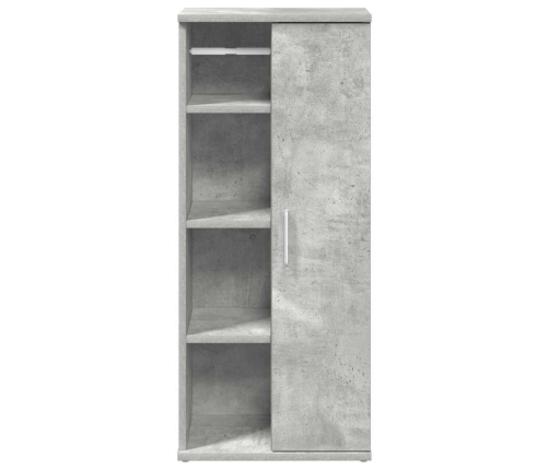 Mueble de baño con portarrollos gris hormigón 39x22x90 cm