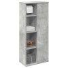 Mueble de baño con portarrollos gris hormigón 39x22x90 cm