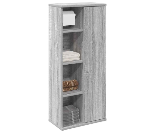 Mueble de baño con portarrollos gris Sonoma 39x22x90 cm