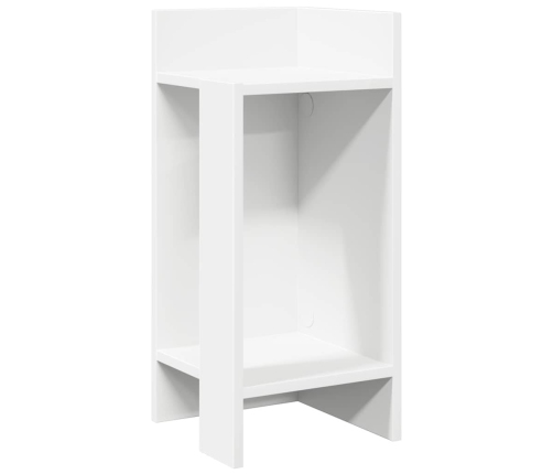 Mesas auxiliares 2 uds con estante blanco 25,5x27x60 cm