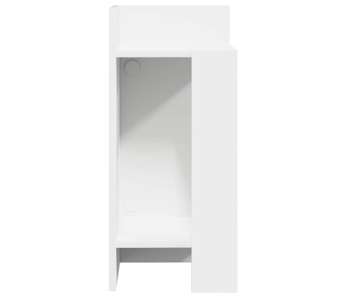 Mesas auxiliares 2 uds con estante blanco 25,5x27x60 cm