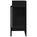 Mesas auxiliares 2 uds con estante negro 25,5x27x60 cm