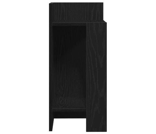 Mesas auxiliares 2 uds con estante negro 25,5x27x60 cm