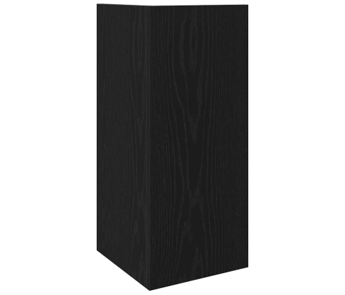 Mesas auxiliares 2 uds con estante negro 25,5x27x60 cm