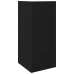 Mesas auxiliares 2 uds con estante negro 25,5x27x60 cm