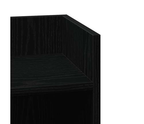 Mesas auxiliares 2 uds con estante negro 25,5x27x60 cm