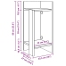 Mesas auxiliares 2 uds con estante roble sonoma 25,5x27x60 cm