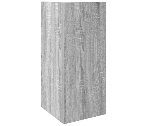 Mesas auxiliares 2 uds con estante gris sonoma 25,5x27x60 cm