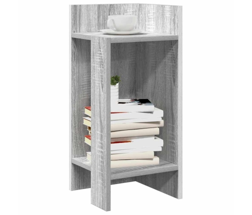 Mesas auxiliares 2 uds con estante gris sonoma 25,5x27x60 cm