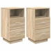 Mesitas de noche 2 uds con 2 cajones roble sonoma 36x36x68 cm