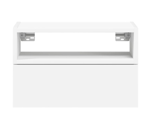 Mesita de noche de pared blanco 45x26x28,5 cm