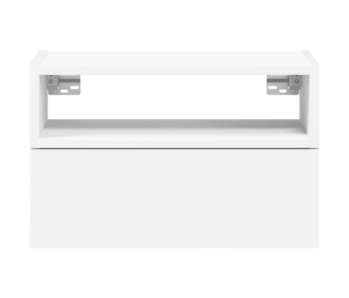 Mesitas de noche de pared 2 unidades blanca 45x26x28,5 cm