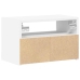 Mesitas de noche de pared 2 unidades blanca 45x26x28,5 cm