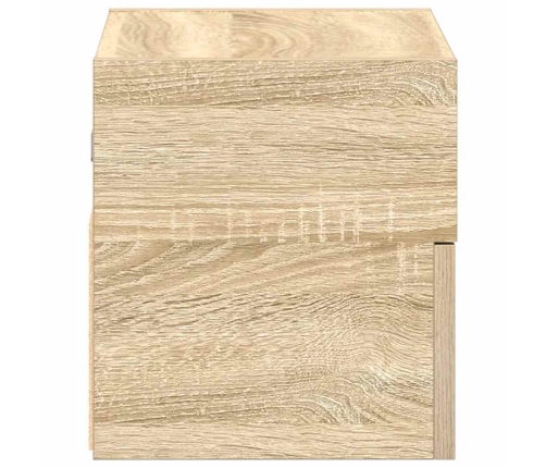 Mesitas de noche de pared 2 unidades roble sonoma 45x26x28,5 cm