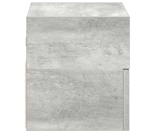 Mesitas de noche de pared 2 uds gris hormigón 45x26x28,5 cm