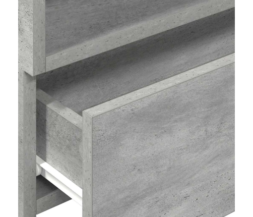 Mesitas de noche de pared 2 uds gris hormigón 45x26x28,5 cm