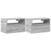 Mesitas de noche de pared 2 uds gris sonoma 45x26x28,5 cm