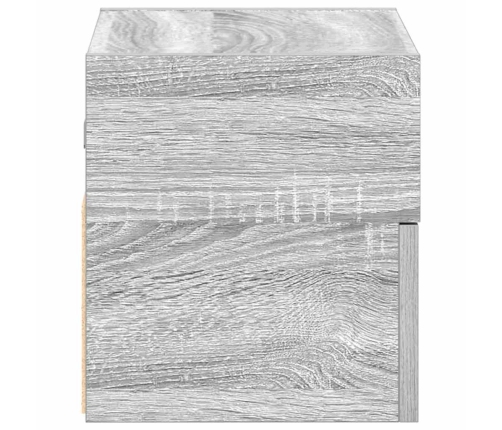 Mesitas de noche de pared 2 uds gris sonoma 45x26x28,5 cm