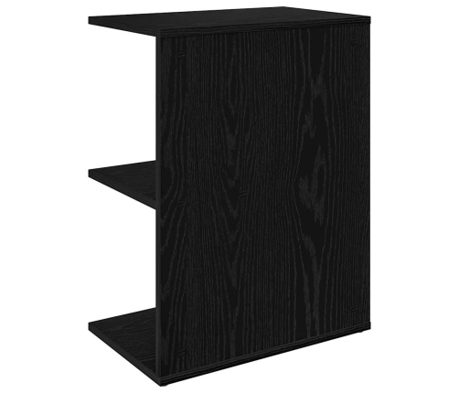 Mesita de noche madera de ingeniería negro roble 46,5x29x61 cm