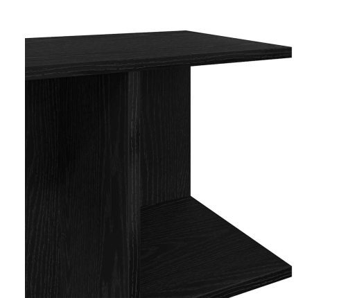 Mesita de noche madera de ingeniería negro roble 46,5x29x61 cm