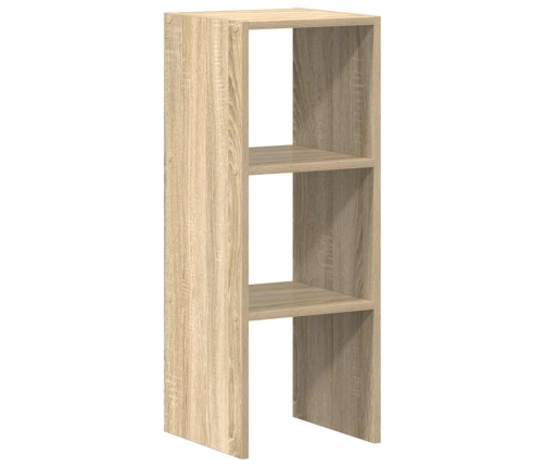 Librería apilable madera contrachapada roble sonoma 30x30x80 cm