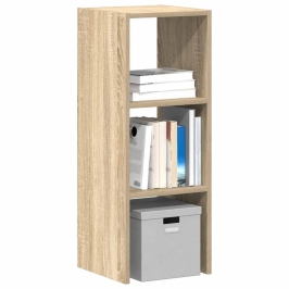 Librería apilable madera contrachapada roble sonoma 30x30x80 cm