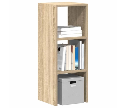 Librería apilable madera contrachapada roble sonoma 30x30x80 cm